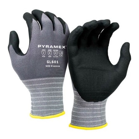 Pyramex Nitrile Micro-Foam Dipped Glove, Size Medium, GL601 Series - Pkg Qty 12 GL601M